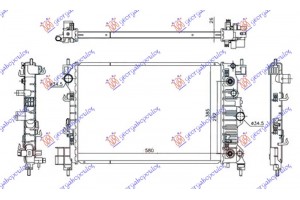 Ψυγειο Νερου 1.6/1.8 16v Αυτοματο Βενζινη (580x385x26) Chevrolet Trax 13- - 240006340