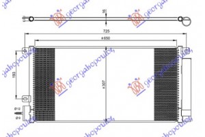 Ψυγειο A/C 1,4 i16V Turbo Βενζινη (650x310x16) Chevrolet Trax 13- - 240006410