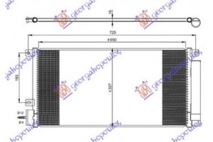 Ψυγειο A/C 1.4i 16v Turbo Βενζινη (650x310x16) (KOYO) Opel Mokka 13-16 - 605006415
