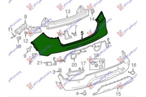 Προφυλακτηρας Πισω Ανω Βαφομενος Opel Mokka X 16- - 605103390