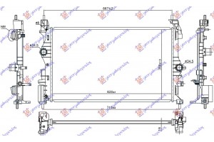 Ψυγειο 1.0 Turbo (85KW) - 1.6 Turbo Βενζινη - 1.3 Cdti Πετρελαιο Μηχανικο (620x369x16) Opel Corsa E 15-19 - 610006310