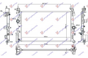 Ψυγειο Νερου (1.4i 16v AYTOMATO) (1.4i 16V Turbo MHXANIKO) Benzinh (620x369x16) Opel Corsa E 15-19 - 610006320
