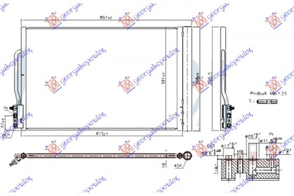 Ψυγειο A/C ΒΕΝΖΙΝΗ-ΠΕΤΡΕΛΑΙΟ (570x380x16) Opel Insignia 17- - 608106400