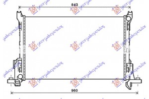 Ψυγειο 1.6 Dci +AC Πετρελαιο Μηχανικο (750x470x26)ΔΙΑΓΩΝΙΑ Κολαρα Nissan Nv 300 16- - 578506300