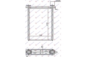 Ψυγειο Καλοριφερ (BR) (148x210x26) Nissan Nv 300 16- - 578506500