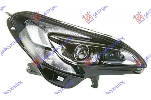 Φανος Εμπρος Bi-XENON Με Φως Ημερας Led (HELLA) Δεξια Opel Corsa E 15-19 - 610005151