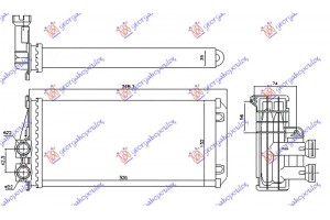 Ψυγειο Καλοριφερ (M) (305x150x35) Peugeot 3008 13-16 - 625106500