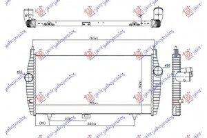 Ψυγειο Intercooler 2.2-2.7 Hdi Πετρελαιο (720x360x32) Peugeot 607 00-07 - 625906230