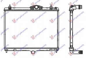 Ψυγειο Νερου 1.6 Thp Βενζινη - 1.6 Bluehdi Πετρελαιο (380x540x26) Ανω Κολαρο Κουμπωτο Peugeot 508 15-18 - 630106310