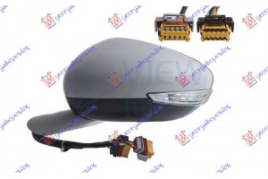 Καθρεφτης ΗΛ. ΘΕΡΜ. ΗΛ. ΑΝ. ΒΑΦ. (Μ/ΦΛΑΣ Led & Φως ΑΣΦ) 10H/8P+10H/2P(Α ΠΟΙΟΤΗΤΑ) (CONVEX GLASS) Αριστερα Peugeot 508 15-18 - 630107577