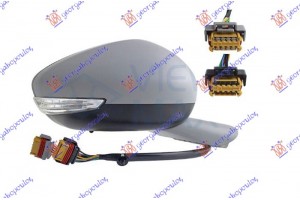 Καθρεφτης ΗΛ. ΘΕΡΜ. ΗΛ. ΑΝ. ΒΑΦ. (Μ/ΦΛΑΣ Led & Φως ΑΣΦ. & Blis & ΑΙΣΘ.)10H/10P+10H/4P (Α ΠΟΙΟΤΗΤΑ) (CONVEX GLASS) Δεξια Peugeot 508 15-18 - 630107591