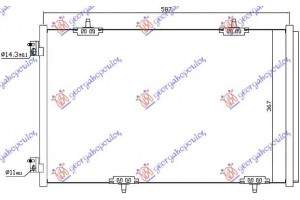 Ψυγειο A/C 1.2-1.6VTi-1,6HDi (56,9x36,7) Peugeot 301 17- - 632106400