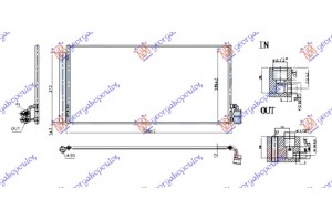 Ψυγειο A/C 2.9 4S/4E-3.0-4.0 Turbo ΒΕΝΖΙΝΗ/ΥΒΡΙΔΙΚΟ - 4.0 Πετρελαιο (738x339x12) Porsche Panamera 16-20 - 651106400