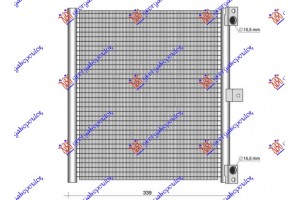 Ψυγειο A/C 2.7-3.4-3.8 Βενζινη (339x338x16) Porsche Cayman (982C) 16- - 652606400