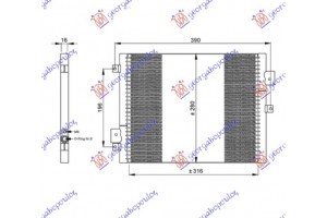 Ψυγειο Α/C 2.7-2.9-S 3.2-S 3.4-3.6-3.8-4.0 BENZ.(36.5x27.6x1.6) Porsche 911 (997) 05-10 - 651406400