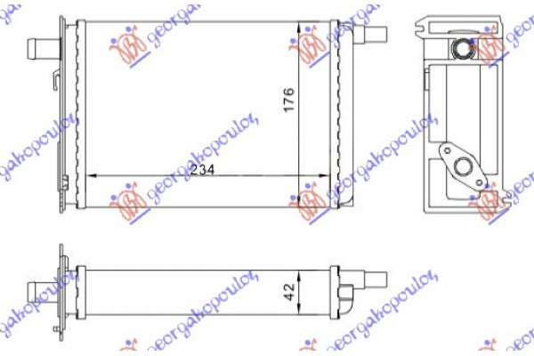 Ψυγειο Καλοριφερ (M) +/-ΑC (235x176) Renault Trafic 80-02 - 667806500