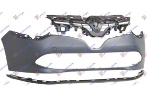 Προφυλακτηρας Εμπρος ΒΑΦΟΜ. (3 TMX) (ME Μασκα & ΣΠΟΙΛΕΡ) (ΕΥΡΩΠΗ) Renault Clio 13-16 - 670003380