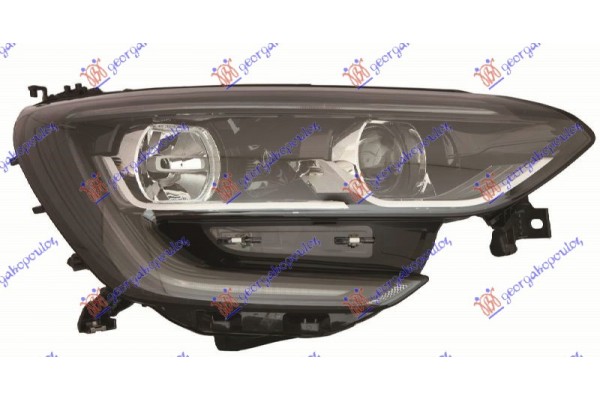 Φανος Εμπρος ΗΛΕΚΤ. (Η7/Η7) Μαυρο Με Φως Ημερας Led Ταινια (DEPO) Δεξια Renault Megane H/B-S.W. 15-19 - 673505131