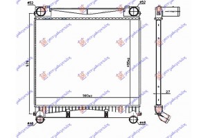 Ψυγειο Intercooler 3.6 Td Πετρελαιο (495x595x27) Range ROVER/RANGE Rover Vogue 02-12 - 690306210