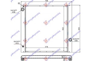 Ψυγειο Νερου 4.4i Βενζινη Αυτοματο (580x620) (ΚΙΝΗΤΗΡΑΣ Μ62) Range ROVER/RANGE Rover Vogue 02-12 - 690306330
