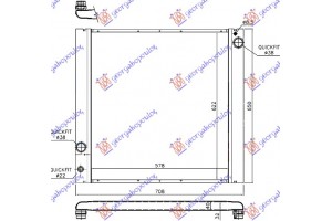 Ψυγειο Νερου 5.0i - 5.0 Supercharged Βενζινη Αυτοματο (580x620) Range ROVER/RANGE Rover Vogue 02-12 - 690306350