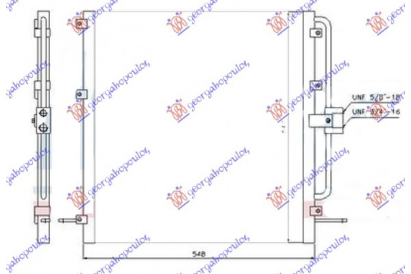 Ψυγειο A/C 4.0-4.6i V8 Βενζινη - 2.5TD Πετρελαιο (548x547x22) Land Rover Discovery 93-02 - 690606410