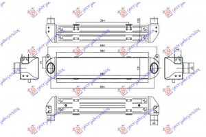 Ψυγειο Intercooler 2.7 Td Πετρελαιο (580x130x105) (ALL ALUMINIUM) Range Rover Sport 05-13 - 690106200