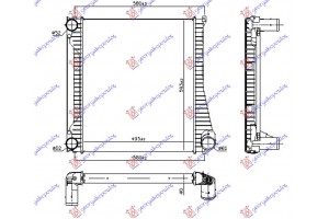 Ψυγειο Intercooler 3.0TD Πετρελαιο (495x593x40) Land Rover Discovery 14- - 692006210