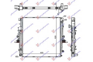 Ψυγειο 4.2 - 4.4i V8 ΜΗΧΑΝΙΚΟ/ΑΥΤΟΜΑΤΟ Πετρελαιο (605x620x32) Range Rover Sport 05-13 - 690106310