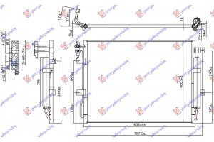 Ψυγειο A/C 3.0/3.6 Td Πετρελαιο 10- (635x466x16) Range Rover Sport 05-13 - 690106420