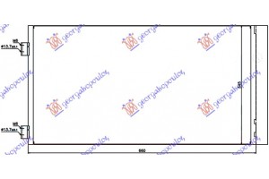 Ψυγειο A/C Βενζινη - Πετρελαιο (625x330x12) Mini Coupe (R58) 11- - 696506405