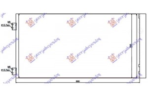 Ψυγειο A/C Βενζινη - Πετρελαιο (625x330x12) (KOYO) Mini COOPER/ONE (R56) 11-14 - 690906405