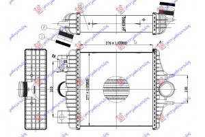 Ψυγειο Intercooler Για ΌΛΑ ΒΕΝΖΙΝΗ-ΠΕΤΡΕΛΑΙΟ (276x276x64) Range Rover Sport 13-18 - 691306200