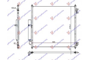 Ψυγειο A/C Για ΌΛΑ ΒΕΝΖΙΝΗ-ΠΕΤΡΕΛΑΙΟ (595x575x16) Range Rover Sport 13-18 - 691306400