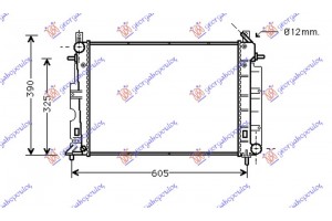 Ψυγειο 2.0i16V-2.2TID (50x35x3,2) ΜΗΧ. Saab 9.3 98-02 - 701006300