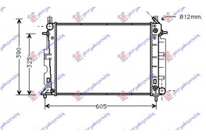 Ψυγειο 2.0i16V-2.2TID (50x35x4,2) ΑΥΤΟΜ. Saab 9.3 98-02 - 701006310