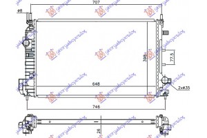 Ψυγειο 1.9 Ttid (65x42) Saab 9.3 07-12 - 701206330