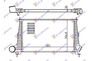 Ψυγειο Intercooler ΒΕΝΖΙΝΗ-ΠΕΤΡΕΛΑΙΟ (580x365x30) Saab 9.5 98-05 - 702006200