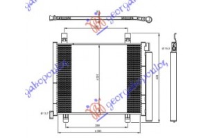 Ψυγειο A/C 1.0i -12V (400x330x16) Skoda Citigo 12-17 - 748006400