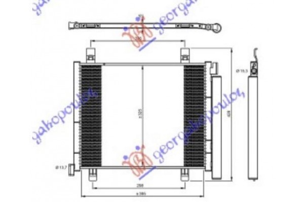 Ψυγειο A/C 1.0i -12V (400x330x16) (KOYO) Skoda Citigo 12-17 - 748006405