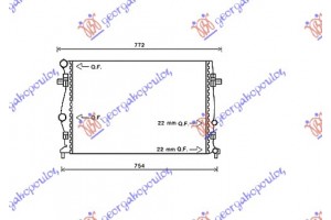 Ψυγειο 1.2 Tsi Βενζινη (650x440x22) 2 Σωληνακια Συνοδηγο Seat Leon 13-17 - 724006360