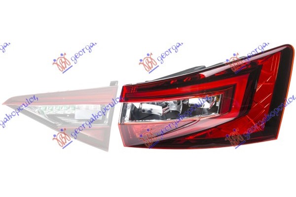 Φανος Πισω Εξω S.W. Led (HELLA) Δεξια Skoda Superb 15-19 - 745205823