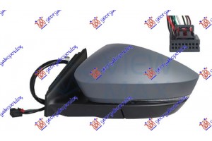 Καθρεφτης ΗΛΕΚΤ. ΘΕΡΜΑΙΝ. ΗΛ.ΑΝΑΚΛ. ΒΑΦΟΜ. Με ΑΥΤ.ΣΚΙΑΣΗ (ΜΕ Φλας & Φως ΑΣΦ.) (11pin) (Α ΠΟΙΟΤΗΤΑ) (CONVEX Glas Αριστερα Skoda Karoq 17-21 - 754007532