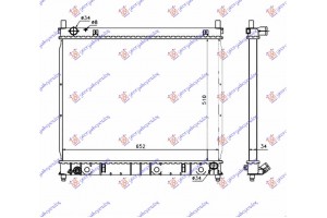 Ψυγειο Νερου 2.9 Td Πετρελαιο Μηχανικο (510x660x26) Ssangyong Rexton 04-10 - 768506320