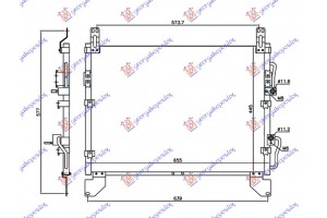 Ψυγειο A/C 2.7 Xdi Πετρελαιο -06 (665x445x20)ΠΑΡΟΧΕΣ Συνοδηγο Ssangyong Rexton 04-10 - 768506400