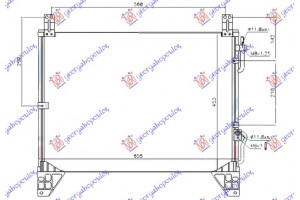 Ψυγειο A/C 2.9 Td Πετρελαιο (655x453x16) Ssangyong Rexton 04-10 - 768506420