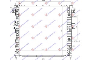Ψυγειο Νερου 2.0 Xdi Πετρελαιο Αυτοματο (555x580x26) Ssangyong Actyon 06-13 - 769506310
