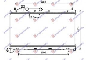 Ψυγειο 2.0 ΠΕΤΡ. +/- Ac (34x68,6x25) Subaru Impreza 08-14 - 095906330