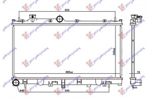 Ψυγειο Νερου 2.5i Βενζινη (340x685x16) (KOYO) Subaru LEGACY/OUTBACK 15-18 - 771106300