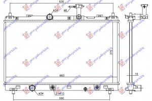 Ψυγειο Νερου 1.6 16v Αυτοματο (375x697x16) Suzuki SX4 S-CROSS 13-16 - 797006310